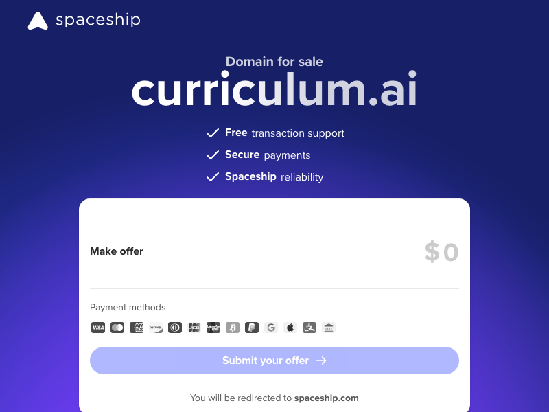 Screenshot of Curriculum AI