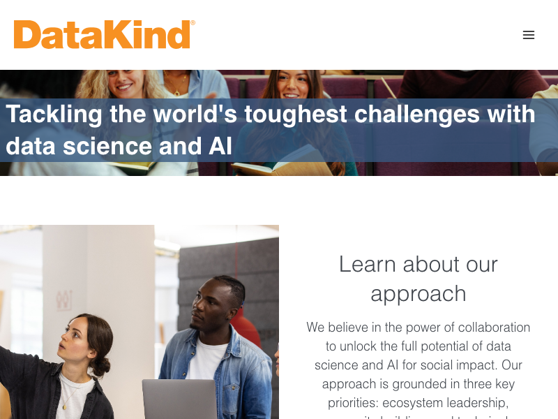 Screenshot of DataKind