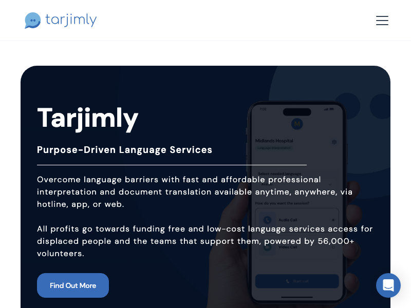 Screenshot of Tarjimly