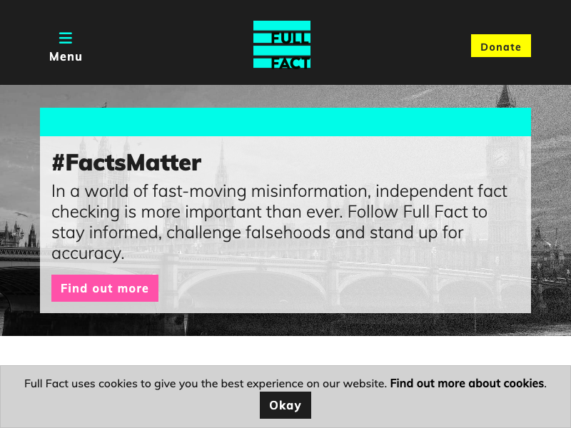 Screenshot of Full Fact