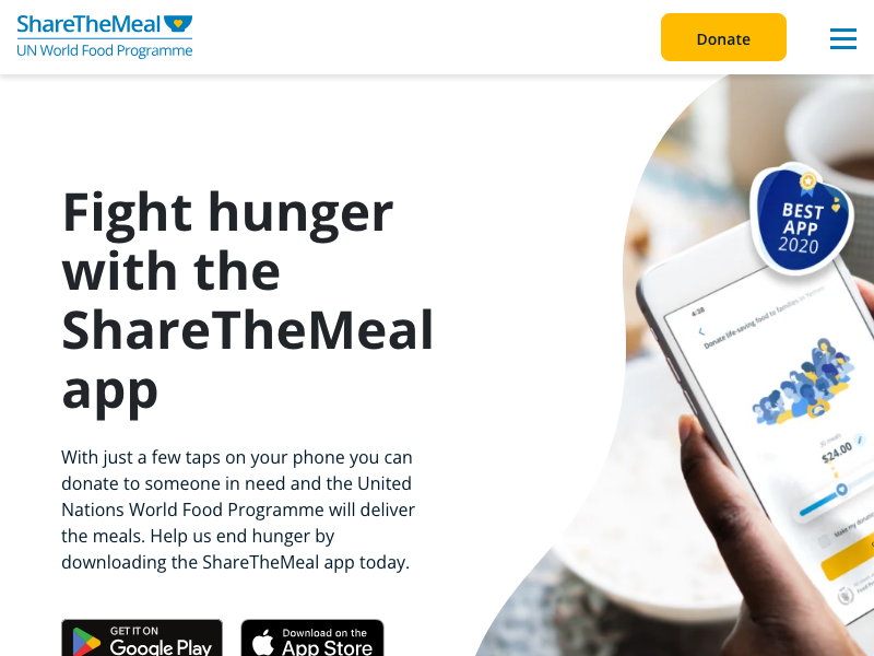 Screenshot of ShareTheMeal
