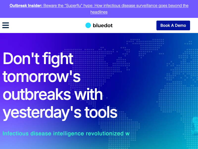 Screenshot of BlueDot