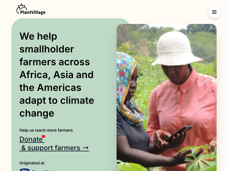 Screenshot of PlantVillage