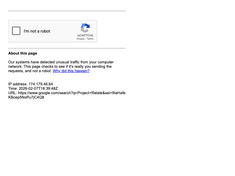 Screenshot of Project Relate