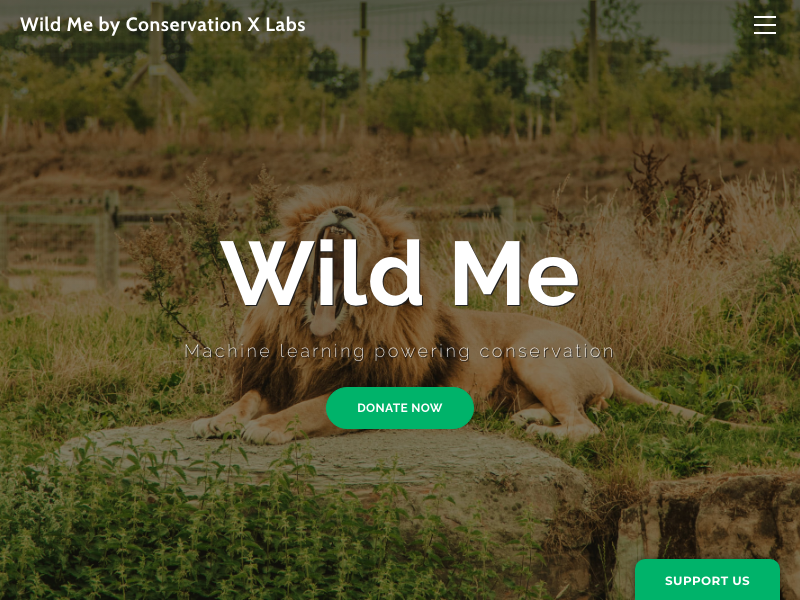 Screenshot of WildMe