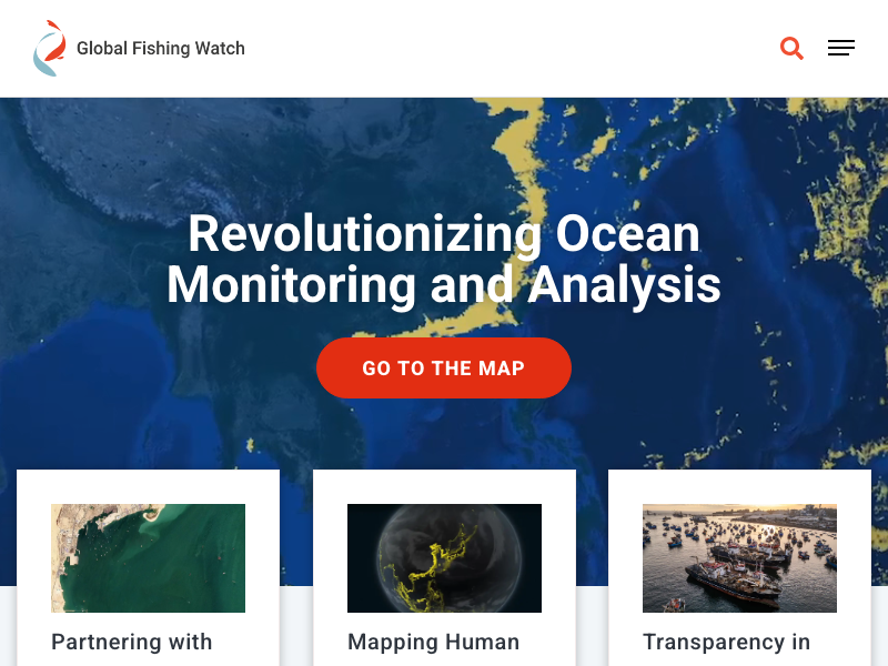 Screenshot of Global Fishing Watch