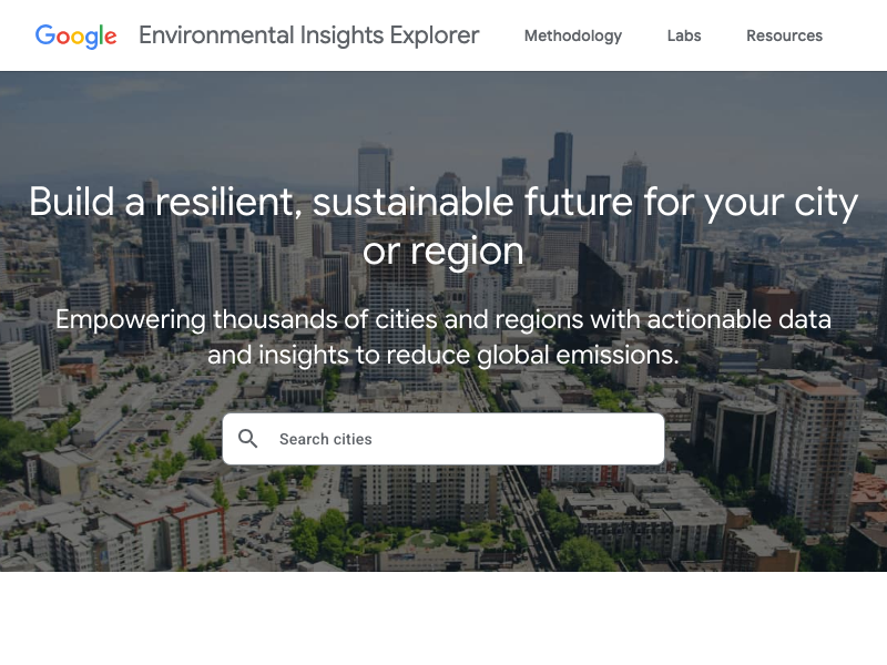 Screenshot of Google Tree Canopy