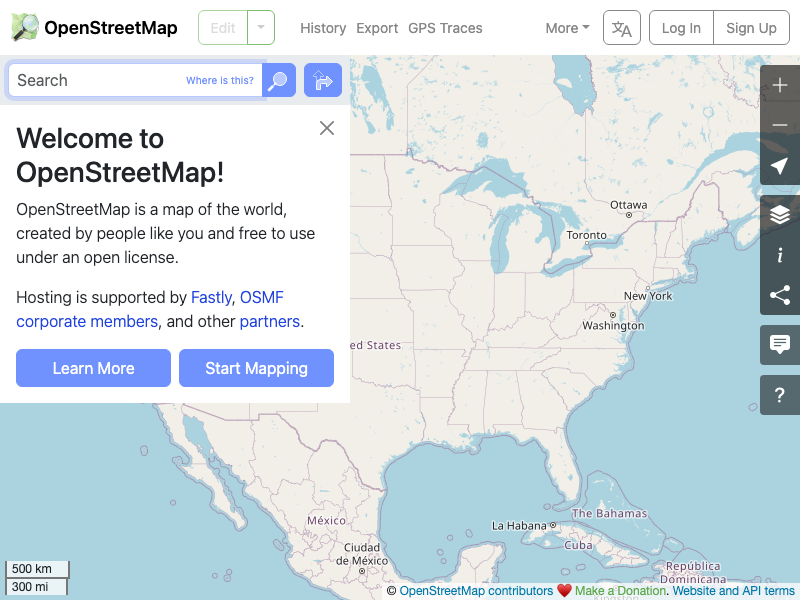 Screenshot of OpenStreetMap AI