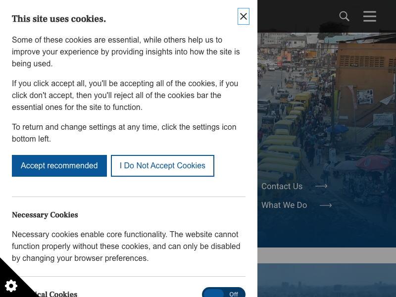 Screenshot of Flowminder