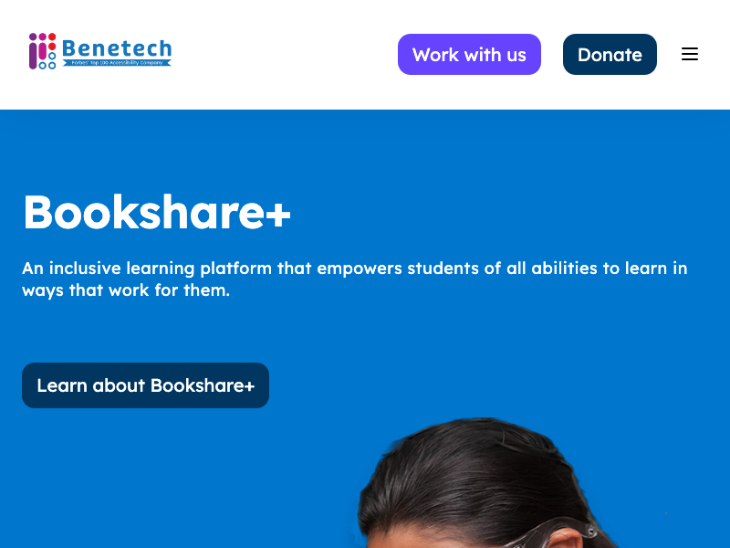 Screenshot of Bookshare+