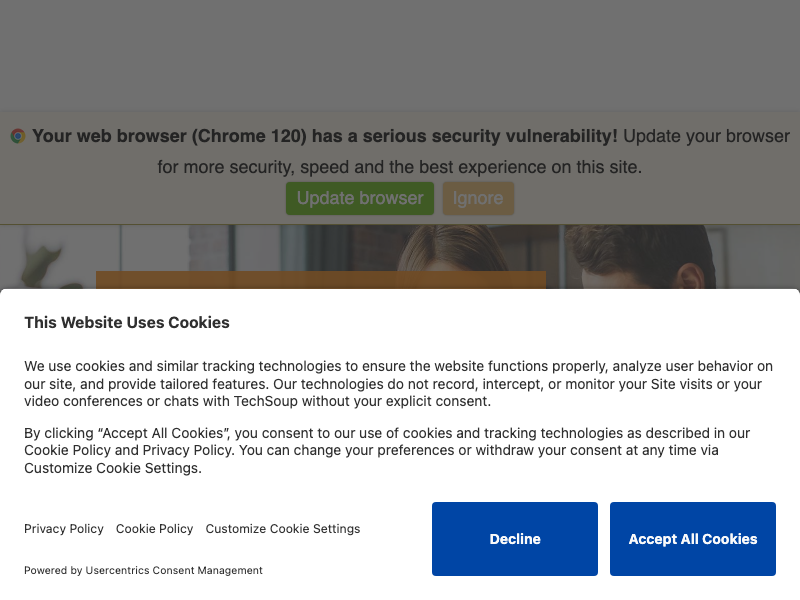 Screenshot of TechSoup AI