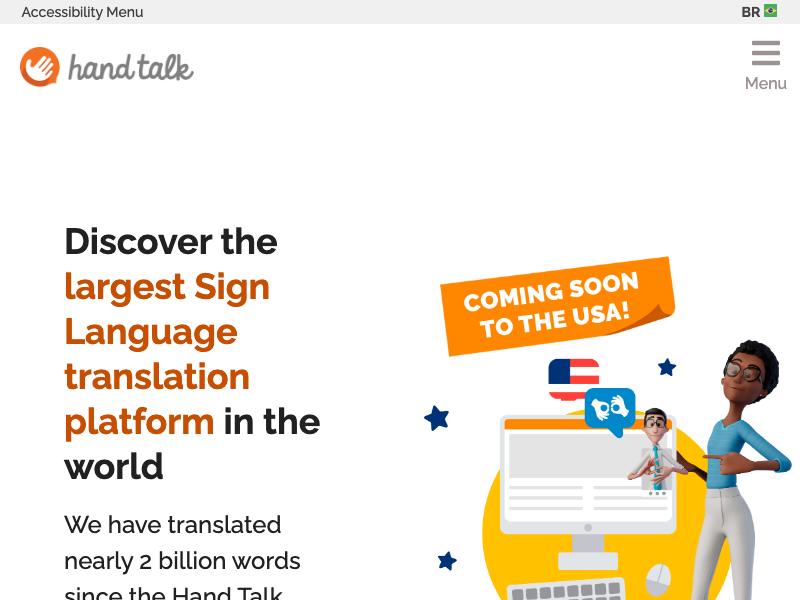 Screenshot of Hand Talk